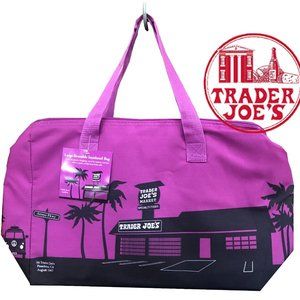 Trader Joe's LIMITED Edition Purple Insulated Cooler Bag and bonus micro tote
